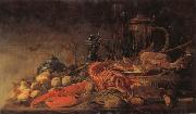 Frans Ryckhals Fruit and Lobster on a Table oil on canvas